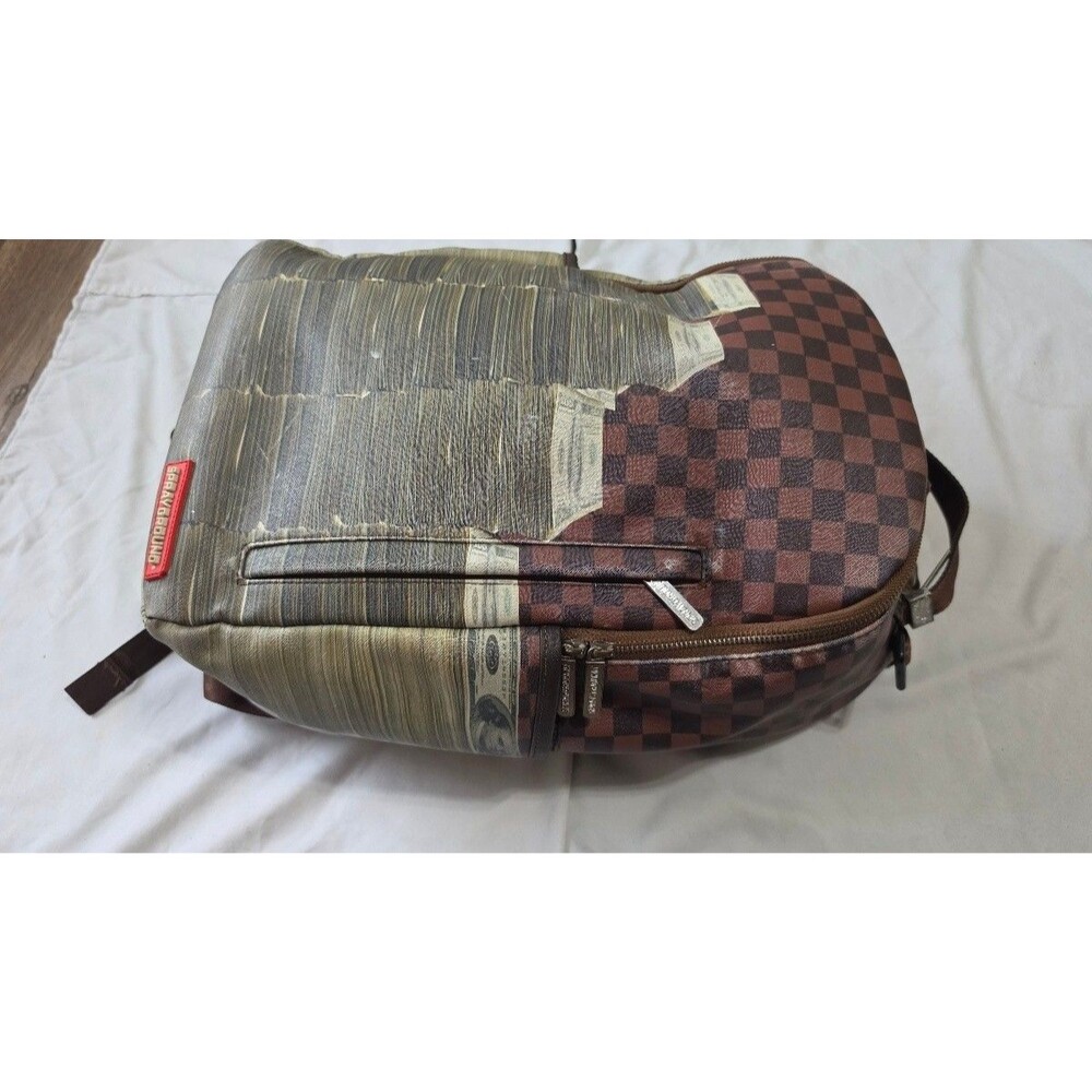Sprayground Backpack Checker Money Stack Limited Edition Backpack - Picture 4 of 12